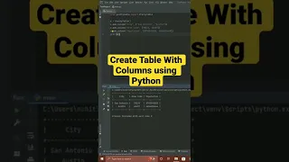 Create Table With Columns Using Python
