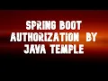 spring boot authorization java temple