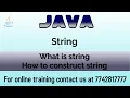 string class in java in hindi strings in java