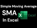 How to Calculate Simple Moving Average SMA Indicator using Excel