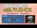 Only Chats With Friends On ML | How To Block Chats On ML