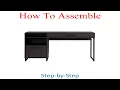 How To Assemble Old Model Mainstays Wood Metal Writing Desk with 1 Drawer and 1 Door Espresso