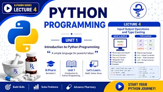 BP101T Basic of Python Programming for Pharmaceutical sciences Lecture 4 Chapter 1