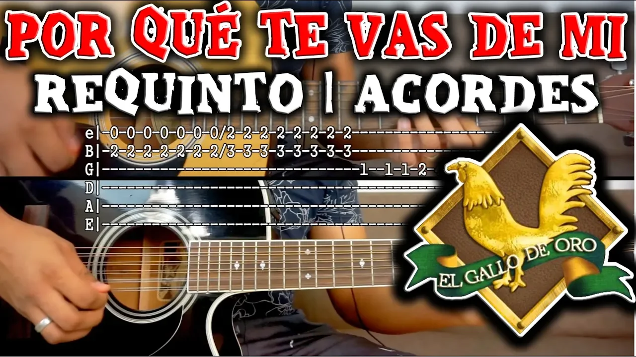 Tutorial | Por que te vas de mi| Valentin Elizalde | Requinto | Acordes | TABS