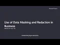 Use of Data Masking and Redaction in Business 20260625