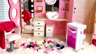 ASMR 💄 Organizing & Restocking My Our Generation Doll Light Up Hair Salon & Cart With Mini Toys!✨