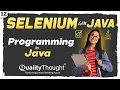 Introduction to Programming in Java - Selenium with Java Tutorial for Beginners Session