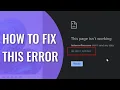 How To Fix ERR - EMPTY