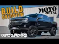 BUILD OVERVIEW Lifted 2017 Chevy 1500 7 Inch Rough Country Lift 22x10 Moto Metal Kraken Wheels