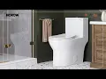 HOROW T0350W One Piece Toilet 12-Inch Rough-in ADA-Compliant Soft Close Lid Overview