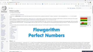 Flowgorithm - Perfect Numbers