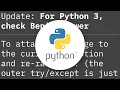 How do I raise the same Exception with a custom message in Python