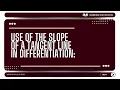 Basic Calculus The Slope of a Tangent Line