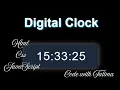 Digital Clock using HTML CSS JavaScript Real-Time Clock Project Code with Fatima