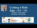 Python Tutorial - Coding4Kids Beginners
