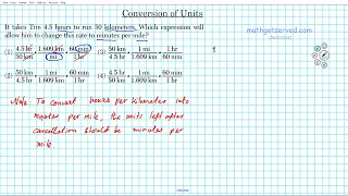Algebra 1 How to convert units Mathgotserved Explained Steps NY CA conversion factor regents
