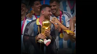 MESSI WITH WORLD CUP Edit Football Messi Worldcup Goat 
