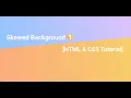 CSS Skewed Background Tutorial HTML CSS codecompanion93