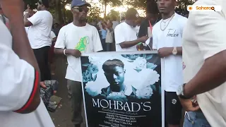 sights and sounds at the candle light procession held for late artiste mohbad in lekki lagos