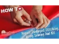 How To Repair Damaged Stitching using a Sewing Awl Kit HOW TO Magic Jump Inc