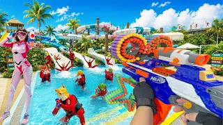 Nerf War | Water Park & SPA Battle Collection 18 (Nerf First Person Shooter)