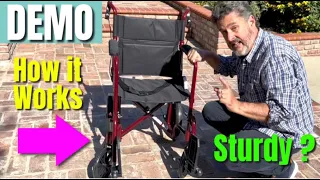 Medline Lightweight Transport Wheelchair with Handbrakes Folding Transport Chair for Adults Review