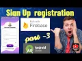 How to login and Registration using Firebase Store Data in firebase android studio