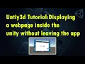 Untiy3d Tutorial Displaying a webpage inside the unity without leaving the app