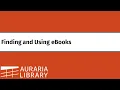 Finding and Using eBooks