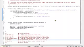 PASSWORD POLICY VALIDATION REGEX USING JAVA DEMO
