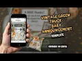 Vintage Green Truck Baby Announcement Template Fall Charm in Canva