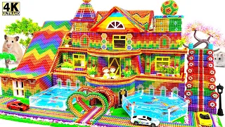 DIY كيفية بناء منزل قوس قزح جميل باستخدام الكرات المغناطيسية Satisfying Video 