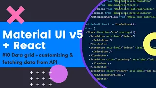 Material UI in React - Data grid