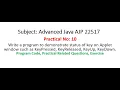 AJP Practical-10 Write a program for KeyEvent Advanced Java 22517 MSBTE