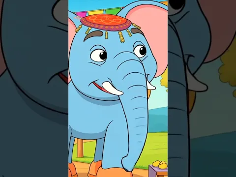Hathi Mama Kahan Chale, हाथी मामा कहाँ चले, Hindi Rhymes #shorts #babyvideo #preschool #poems #viral