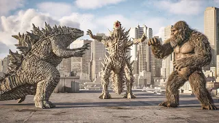 Kong defeats Godzilla - Spiky Godzilla Enters the Scene