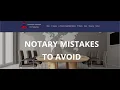 Notary Mistakes to Avoid