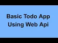 Basic Todo App Using Net core Web Api