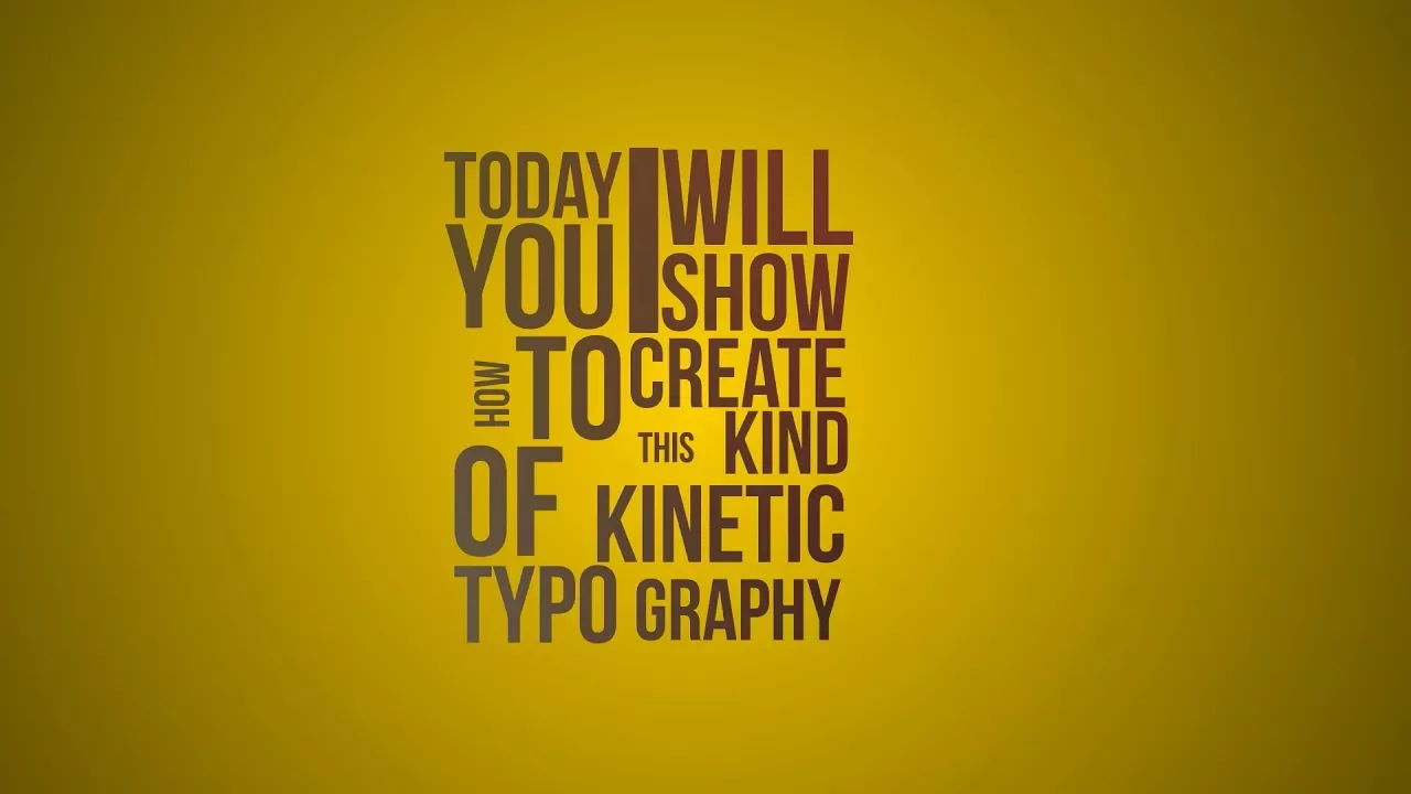 Kinetic Typography In After Effects Tutorial