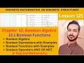 Lesson 121 Boolean Algebra Boolean Expressions Boolean Functions in Discrete Mathematics