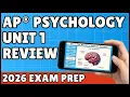 AP Psychology Unit 1 Review 40-Minute Study Session - Mr Carter s Guides