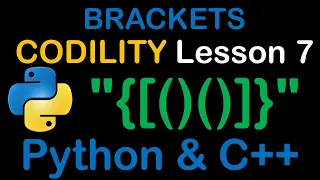 Nested Brackets in Python and C Codility Solutions Lesson 7