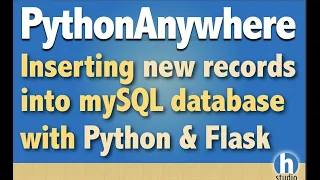 13 - Inserting new records into mySQL database with Python Flask
