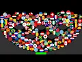 151 Countries Marble Race in Algodoo
