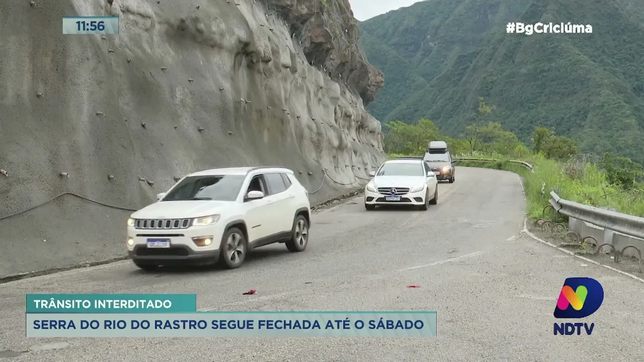 Tráfego na Serra do Rio do Rastro fica totalmente interrompido até sábado