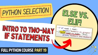 Intro to Two-Way If Statements Python Course for Beginners Students Full Python Course Part 19