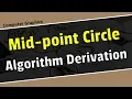 Midpoint circle algorithm derivation in computer graphics Bangla computer graphics Bangla tutorail