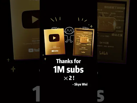 two 1M play buttons - thanks for supporting a solo animator!!