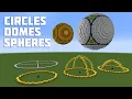 Simple Ways to Build Circles Domes and Spheres from Scratch Minecraft Tutorial