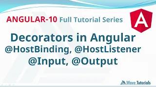 Decorators and Types of Decorator Input Output Hostbinding Hostlistener Angular 10 Tutorials